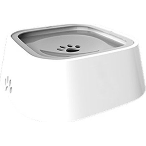 Gamelle de voyage pour chien 1500 ml - Bol d'eau anti-déversement - Gamelle portable pour voiture et promenade - Réduit les éclaboussures et les débordements - Gris (1/5)