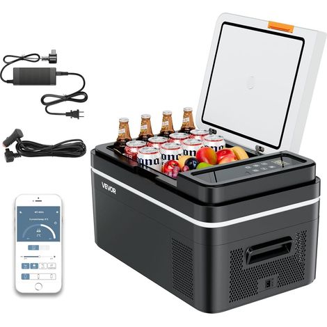 Glacière Électrique à Compression de Voiture 22 L, -20 °C à 20 °C Réfrigérateur Portable Contrôle via APP, 12/24 V DC et 100-240 V AC Mini Frigo Auto pour Camping Voyage Plage Bateaux Pêche (1/5)