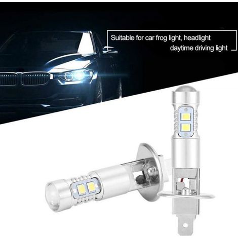 Ampoules de phare LED 2 pièces H1 6000K super blanc 100W kit complet pour feux de croisement (1/5)