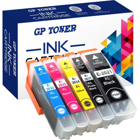 5x Tinten für Epson 26XL GP-E2636XL CMYK (1/5)