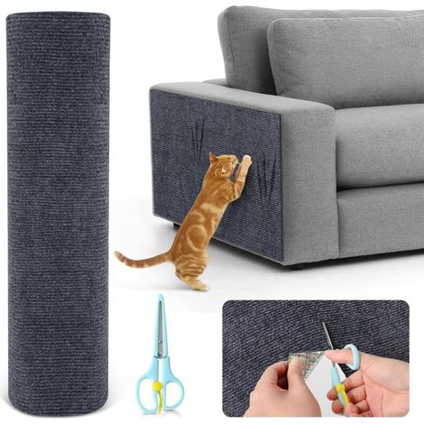 Sofaschutz für Katzen, kratzfest, Katzenkratzschutz, Schutzaufkleber, Kratzschutz für Möbel, Türen, Wände, Teppiche, Arbeitsplatten, 2 m x 40 cm, Grau FLITI (1/4)