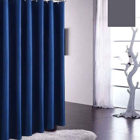 Rideau Douche Bleu Marine 1.5x1.8m, Couleur unie imperméable (1/5)