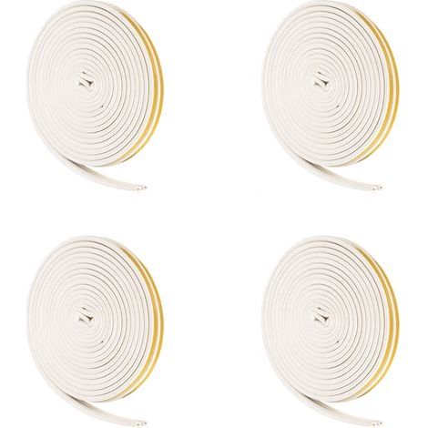 4 joints d'étanchéité pour portes et fenêtres, bande d'étanchéité autocollante en mousse Bande d'isolation phonique EPDM type D (5 m) (1/5)