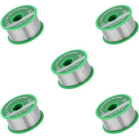 5 piezas de estaño para soldar, estaño sin plomo con núcleo de resina, estaño para soldar con fundente, alambre de soldadura para reparación y soldadura DIY de componentes eléctricos electrónicos (0. (1/4)