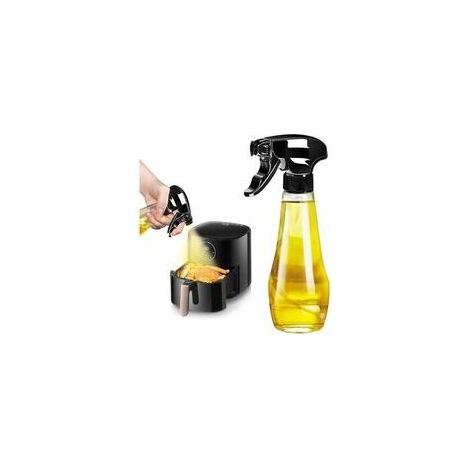 Pulvérisateur d'huile 200 ml en verre épais – Pulvérisation horizontale et verticale – Joint anti-fuite pour huile comestible (1/4)