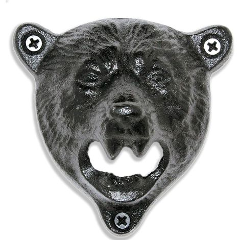 Abrelatas Manual De Hierro Fundido - Oso Grizzly - Para Bar En Casa O Garaje - 1 Unidad (1/5)