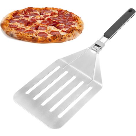Spatule à pizza en acier inoxydable, couteau à pizza, spatule carrée à gâteau, ustensile de pâtisserie, spatule de transfert à pizza (1/5)