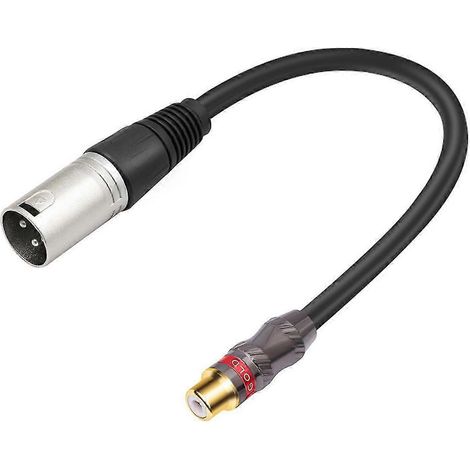Câble adaptateur RCA femelle vers XLR mâle 3 broches de 30 cm (1/5)