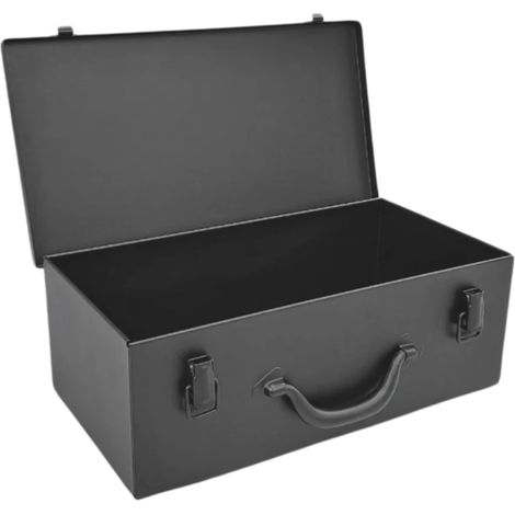 Caja de herramientas metálica negra 387x205x135 mm (1/5)
