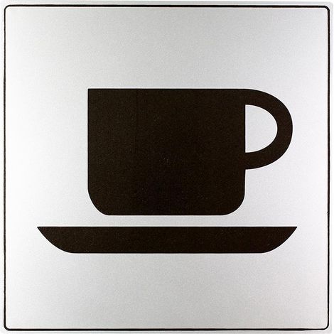 Plaque de porte Café / Buffet - Gamme Iso 7001 200x200mm - 4380063