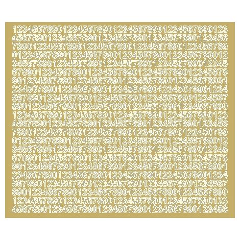 Adesivi numerici autoadesivi da 7 mm, oro opaco (1/2)