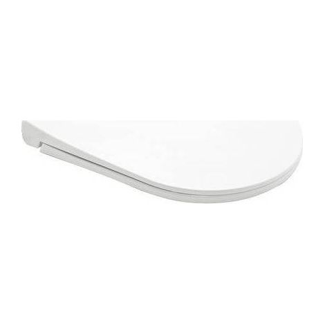 Copriwater universale in termoindurente, forma 7. Dimensioni massime: 35x44 cm, interasse cerniere 11,7 cm, cerniere tipo C (a espansione avvitabili dall'alto). Con soft-close.(DianFlex) Misura: Bianc