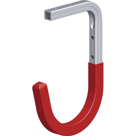 alfer Wand u. Deckenhaken Typ 8 rot gummiert 11 x 16,5 x 9 cm Aluminium Haken