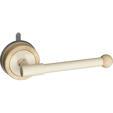 Porte-papier toilette à ventouse mural (blanc laiteux) - Fixation sans perçage - Rangement pour papier toilette - Gain de place - Organisateur de rouleaux de papier toilette (1/5)