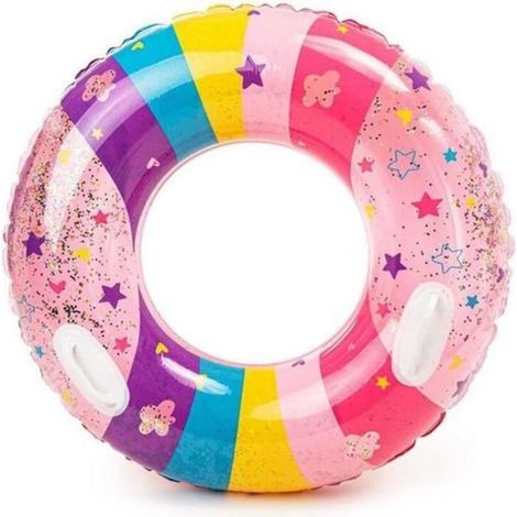 Natation pour les Enfants avec des Paillettes – gonflable. Bouée de 90 cm avec poignées (1/5)