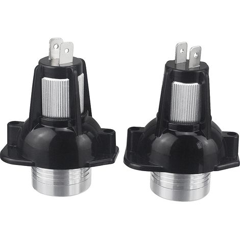 Zwei 6W Hochleistungs-LED-Positionsleuchten mit 6500K Xenon-Weißlicht und Aluminium-Angel-Eye-Halo-Design, passend für BMW E90 Limousinen der Baujahre 2006-2008.