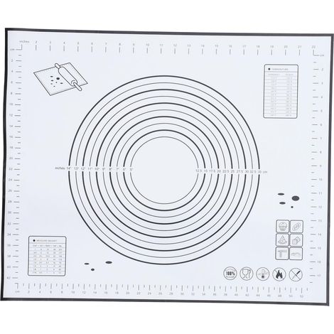 Ciieeo 2 Pcs Tapis De Cuisson En Silicone Tapis De Fabrication De Mesure De Fondant Plaques De Cuisson Pour Four De Gâteau Épaissi De Comptoir Antidérapant De'2'-
