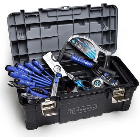 Caisse à outils plastique équipée de 14 outils (VALGPT1)