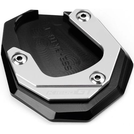 (Silver-K1600GT) Compatible avec BMW K1600B, K1600GT et K1600GTL (2017-2023) (sauf modèles 2011-2016). Béquille latérale de moto CNC avec extension et porte-clés maxpower. (1/4)