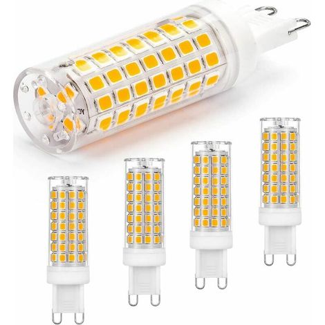 VURAHOME - Lot de 5 Ampoules LED G9 5W 500LM 3000K Blanc Chaud Sans Scintillement Angle de 360° Remplacement D'ampoule Halogène G9 40 W (1/5)