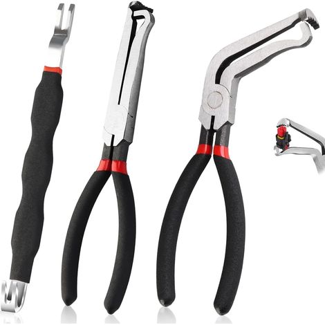 Lot de 3 pinces de déconnexion électrique 20,3 cm – Angle 60° pour connecteurs automobiles – Acier trempé résistant à la corrosion (1/5)