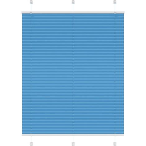 Plissee Blau 105x150 cm Stoffbreite 104,4 cm Polyester