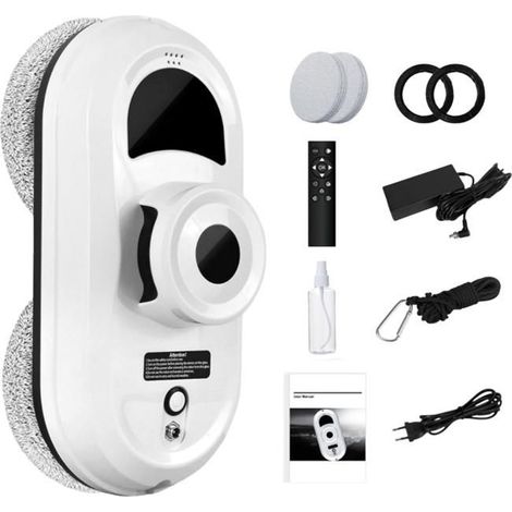 Robot laveur vitre automatique 5600 Pa – Télécommande, 10 chiffons – Sécurité antichute – Maison (1/5)