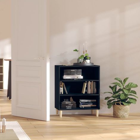 Buffet Bahut  Meuble de rangement Commode Noir 57x35x70 cm Aggloméré 45253 (1/5)