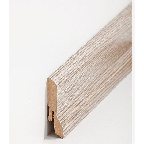 Fußleisten / Sockelleisten 'München' (MDF foliert / 722.618) - Eiche beige (1/2)