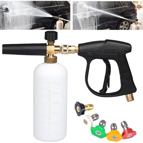 High Pressure Washer Water Sprayer with Foam and Gun with 5 Spray Nozzles for Cleaning Garden, Patio, Car Floor (1/5)