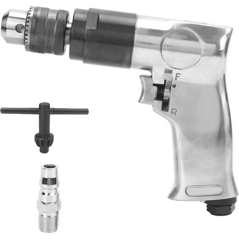 Air Drill 3/8 Inch 2000rpm Variable Speed Forward Reverse Adjustable Strong Bearing Handheld Pneumatic Drill(Style européen )
