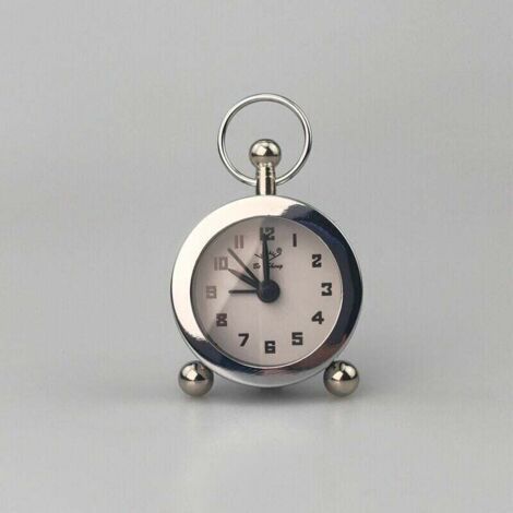 Réveil Matin à Double Cloche, Réveil Rétro Silencieux Horloge de Chevet avec Lumière de Nuit pour Sommeil Bureau Chambre Voyage