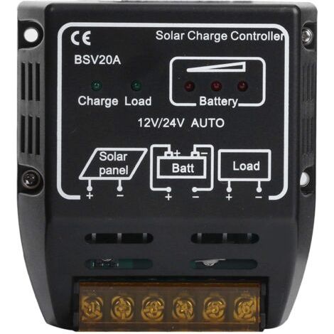 Contrôleur de Charge solaire-20A DC12V contrôleur de Charge solaire cellules panneau régulateur de charge de batterie (1/5)