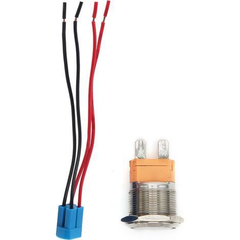 AC250V 20A, 22mm, flacher Metall-Drucktaster mit 4-poligem Stecker und automatischer Rückstellung (1/5)