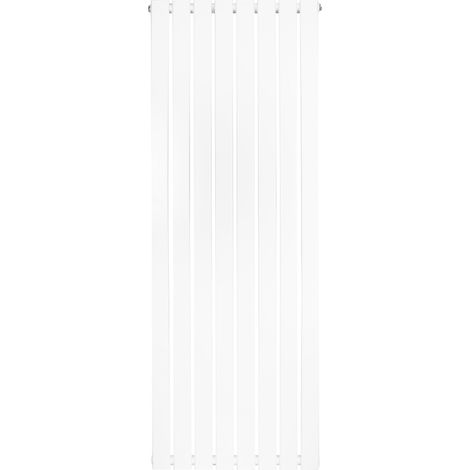 Radiateur Plat à 1 Colonne 1600 x 560 mm en Acier Carbone Blanc Chauffage Centrale Moderne Verticale Monté Sur Mur Cuisine Salle de Bain [Brosse de Nettoyage & Supports INCLUSES]
