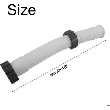 2 Tuyaux de pompe,Accessoire de filtre à sable,Diamètre 40,6 cm,Anti-fuite,Polyéthylène,Pour piscine Intex (1/5)