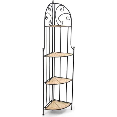Set 2 scaffali angolari in metallo cm 49x34x164h