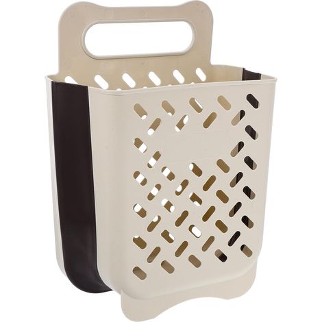 Panier à Linge Mural Pliable en Abs et Silicone Intérieur Spacieux, Bac à Linge Sale Robuste pour Salle de Bain, Gain de Place Assuré (1/5)