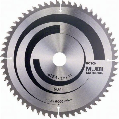 Bosch – Lame de scie circulaire multi-matériaux 254mm – Dents en carbure pour aluminium, métal et plastique – Coupe précise et durable