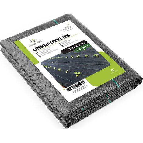 Garronda 100 g/m² 1 x 5 m Unkrautvlies PP Gewebe Gartenvlies GD-0192 (1/5)