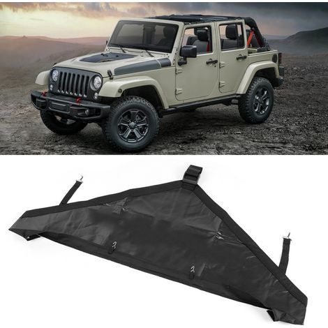 Housse de protection en toile pour capot moteur avant, compatible avec Jeep Wrangler JK 2007-2017, motif étoile à 5 branches