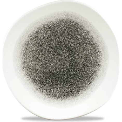 Assiette ronde en quartz noir Raku 264 mm - Finedine (1/4)