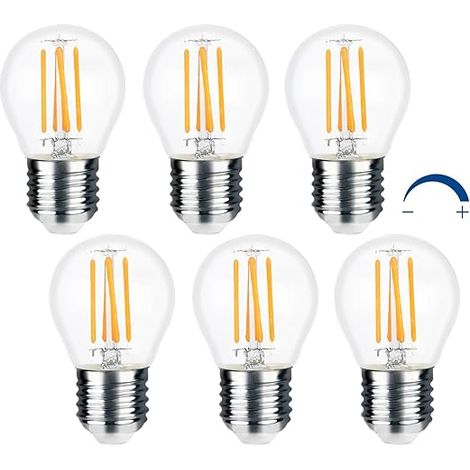 Ampoule E27 LED Dimmable Blanc Chaud 2700K 400LM AC 230V 4W 40W Mini Globe G45 E27 Filament LED Transparent Eclairage Décoratif (1/5)