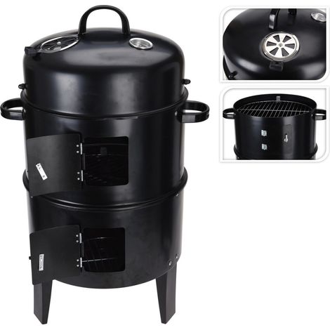 Räucherfass Barbecue Farbe Schwarz BBQ (1/5)