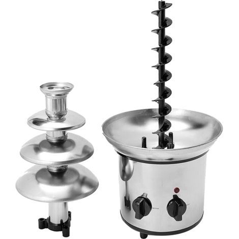 Fontaine à chocolat, Machine à fondre électrique à 4 niveaux, ensemble de casseroles à fondue, pour bonbons, Ranch, fromage Nacho, EU 220V (1/5)