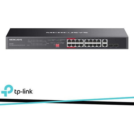 20-PORT GIGABIT RACKMOUNT SWITCH WITH 16-PORT POE+