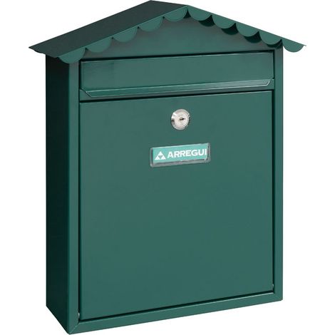 cassetta postale singola esterna, media, visit, acciaio, verde, 30 x 11 x 36 cm