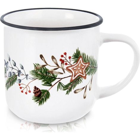 Ceramic Winter Mug with Festive Design, 330 ml (1/5)