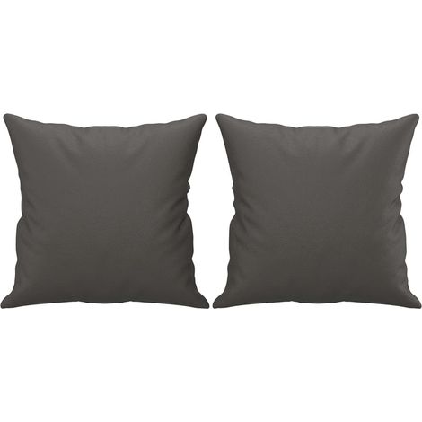 Maison Exclusive - Cojines decorativos 2 uds cuero sintético gris