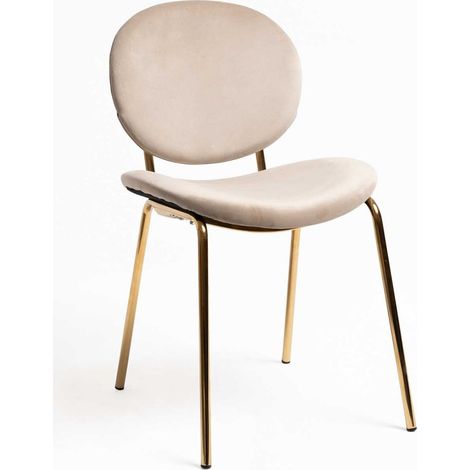 Sillas Comedor - Silla Lenor Golden Terciopelo - Beige (1/5)